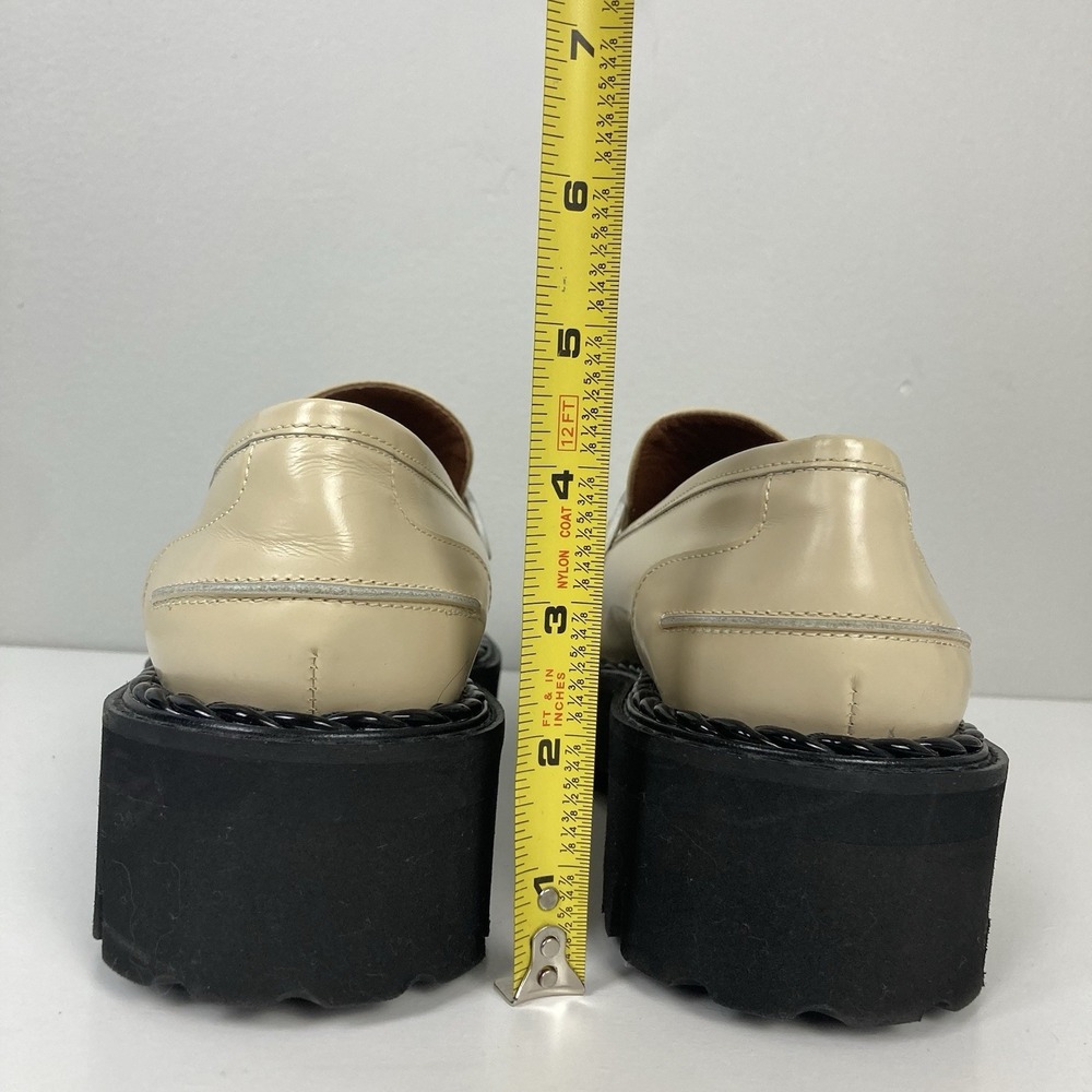 Aquatalia Alexi Ivory Cream Penny Loafer Chunky Lug Sole Platform Preppy sz 8.5 - Picture 5 of 8